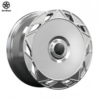 Jantes de voiture de luxe forgées à performance modifiée DW, finition chrome miroir, disque aérodynamique, à blocage central, 19, 20, 22 pouces, 5 trous, style turbofan