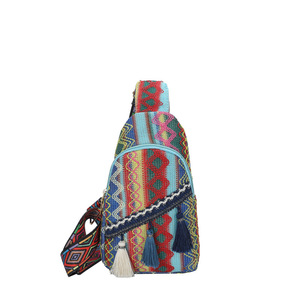 Marsupio in tela stile etnico 2024 primavera per donna marsupio colorato marsupio con borsa a tracolla regolabile - Product Image 6