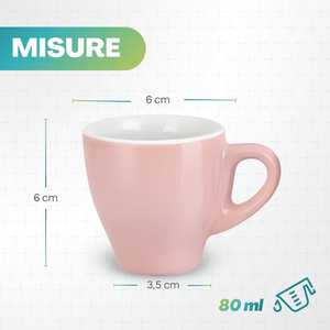 Set di 12 Tazze da Caffè in Porcellana Fantasia Spot da 80ml con Piattini, Adatte a Microonde e Lavastoviglie - Product Image 2