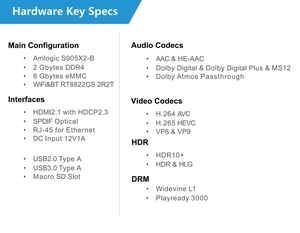 กล่องรับสัญญาณทีวี Mecool KM2 ระบบ Android 10.0 ชิปประมวลผล Amlogic S905X2 Quad Core รองรับ Dual Wifi และ Bluetooth 5.0 หน่วยความจำ 2G/8G ประสิทธิภาพสูง กล่องสมาร์ททีวี Android - Product Image 3