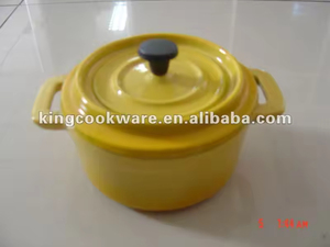 Mini <span class=keywords><strong>cocotte</strong></span> en <span class=keywords><strong>fonte</strong></span> émaillée orange pour la cuisine à domicile à <span class=keywords><strong>prix</strong></span> d'usine - Product Image 5