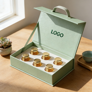 Scatola Regalo di Lusso in Carta Speciale con Logo Personalizzato ISO9001, Confezione con Inserto Personalizzato per Vasetto di Miele, Scatola Vuota con Logo - Product Image 3