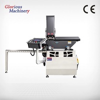 Machine de fraisage de trous de charnières pour fenêtres et portes en profilés aluminium, à tête unique et 4 axes, pour usine