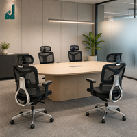 Chaise de bureau ergonomique respirante en maille avec appui-tête réglable 4D, accoudoirs réglables 5D, support lombaire en acier inoxydable
