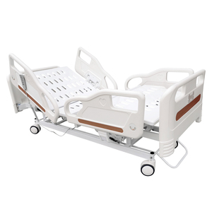 Lit d'hôpital électrique à trois fonctions pour patients âgés en soins intensifs, équipement médical à prix d'usine, fabrication avec barrière de sécurité en ABS - Product Image 3