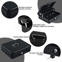 Stahl-Geldkassette mit Schlüsselschloss und Cantilever-Design, 4 Geldscheinfächer/5 Münzfächer, Mehrstufiger Geldschalenbehälter, Marke AJF, für Innen- und Außenbereich