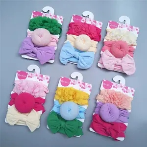 Детские повязки на голову оптом набор повязок для волос с бантом милые повязки для волос для детей