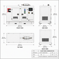 Générateur diesel super silencieux à prix avantageux, 20KW 25KVA, alternateur sans balais, 50Hz/60Hz, 220V/400V, ATS, utilisation domestique et hôtelière