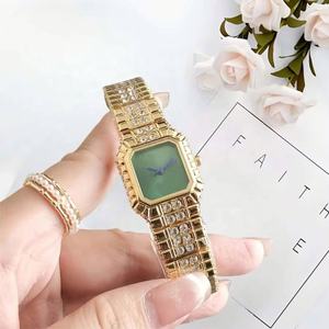Relojes de Moda con Brazaletes para Mujer, Reloj Dorado con Banda Decorada con Diamantes, Esfera Cuadrada, Relojes Elegantes e Informales para Dama - Product Image 6