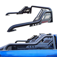 Barre de protection universelle en acier robuste noir mat pour pick-up, installation par boulons, design universel réglable pour Hilux Revo