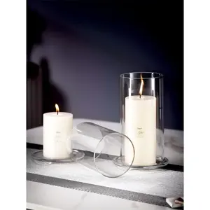 גודל גדול של הוריקן נר הוריקן-צילינדר זכוכית פתוח הסתיים דף הבית קישוט זכוכית זכוכית 3.94 "x11.81"(10 x30cm) - Product Image 6