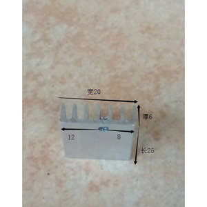 Disipador de calor de aluminio Yx de 20x6x25 mm con un solo orificio para disipación de calor - Product Image 1