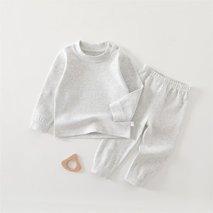 Set Pigiama in Cotone Spazzolato 280g per <span class=keywords><strong>Bambini</strong></span>, Stile Semplice Autunno-Primavera, Design Senza Cuciture - Product Image 5