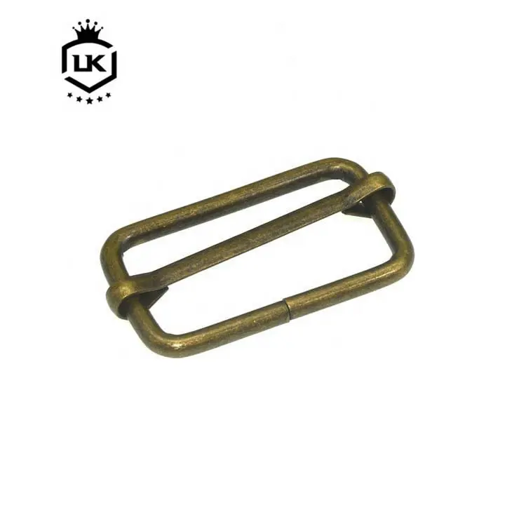 32MM Wholesale Custom Adjustable Strap Metal Antique Brass Metal Adjuster Buckle for Backpack