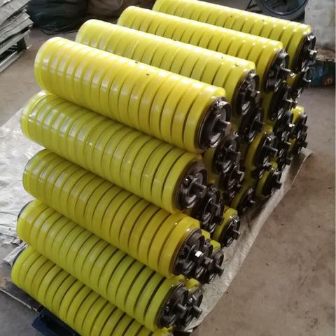 Quality Supplier's Industrial Polyurethane Rubber Conveyor Rollers for Mining and Construction Core Belt Components