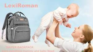 Sac à langer fonctionnel et élégant en cuir vegan PU personnalisé pour les mamans, échantillon gratuit, mode, pour les mamans en plein air - Product Image 5