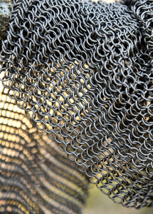 Protector de Piernas de Malla de Acero de Primera Calidad, Acabado Natural Antiguo, Hecho a Mano, Remachado, Armadura Medieval - Product Image 6