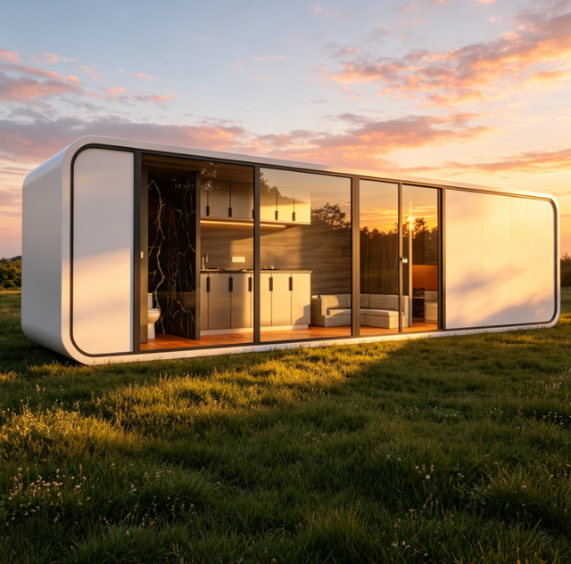 Modern Apple Cabin Soundproof Streaming Studio Pod Creator Workspace Prefabricated Mobile Gaming Room for Backyard