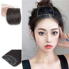Mujer preunida 10cm 1P volumen peine Pin pelo lateral bruja Super doble dibujado Natural recto extensiones de cabello humano 8 pulgadas - Product Image 1