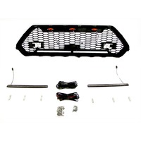 Grille de radiateur de course Adventure avec clignotants pour Toyota RAV4 2019-2022, pièces extérieures de calandre de voiture