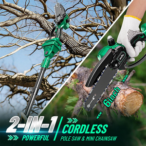 OEM DIY Pole <b>Saws</b> for Tree Trimming Brush Mini Chainsaw 6 Inch With Extension 2.0Ah Battery 6-Inch Blade Cutting for D - Product Image 3