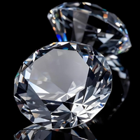 Boule de cristal transparente ornée de diamants, artisanat de haute qualité, décoration pour la maison et les mariages, bijou de comptoir, article très demandé