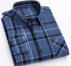 Camicie Casual OEM/ODM per uomo camicia a quadri a manica lunga elegante flanella - Product Image 3