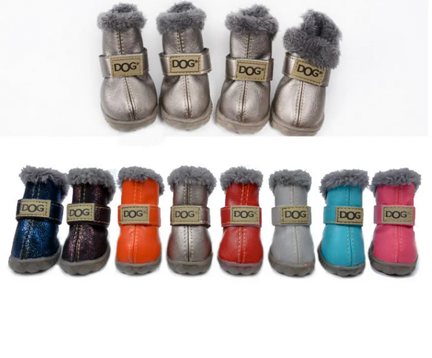 Красочные зимние сапоги для собак, повседневная обувь для собак, обувь для домашних животных