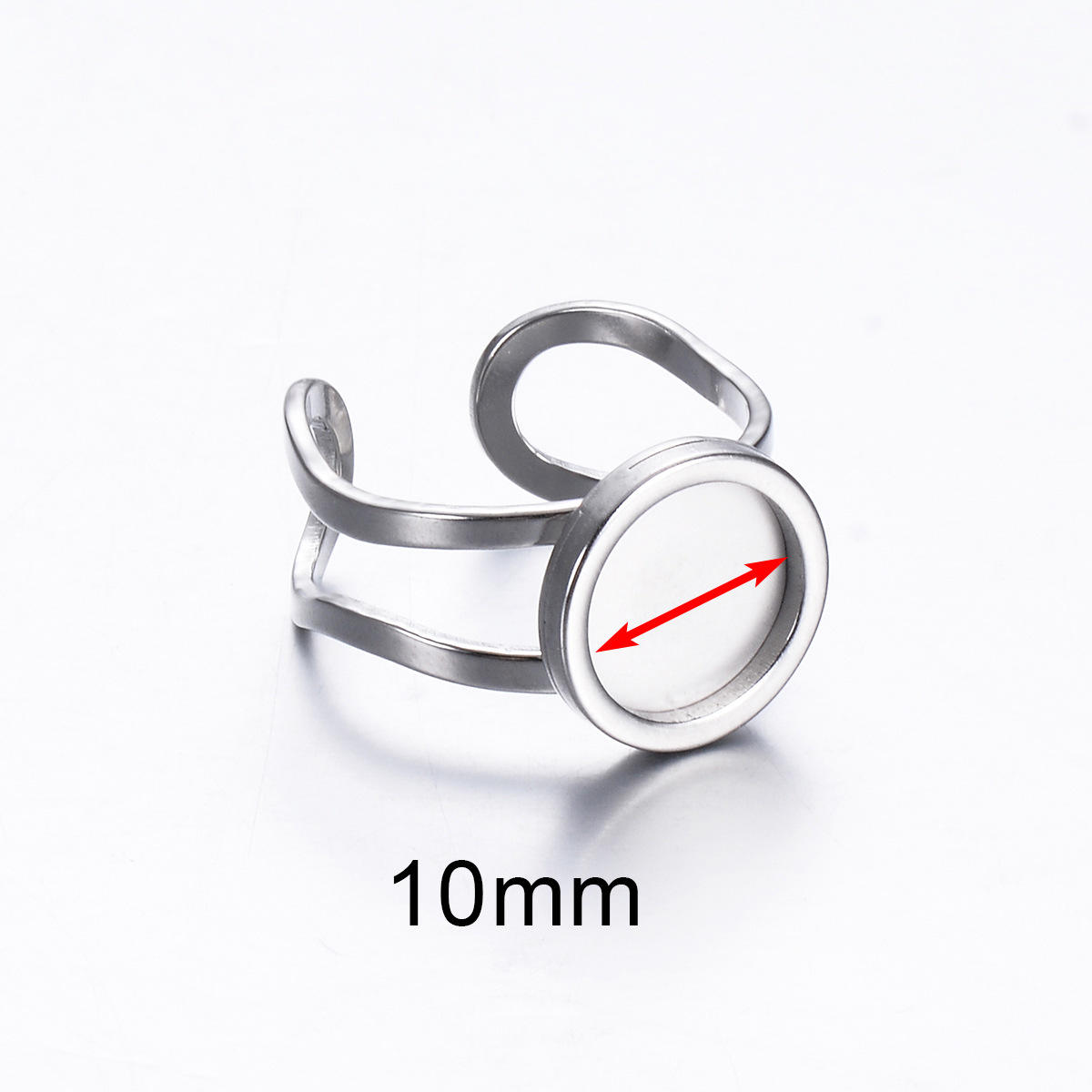 Couleur acier, intérieur 10mm rond