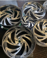 Jantes en alliage forgé sur mesure RCSR Billet Deep Dish, finition argentée, 2 pièces, 5 branches, pour Ford Mustang Dodge, 20, 24, 26 pouces