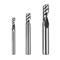 Fraise à queue conique spirale à rainure en O en carbure revêtu d'étain pour routeur CNC, pour le travail du bois et le fraisage des métaux, 65HRC, à 2/3/4 dents de coupe