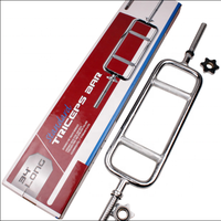 Équipement de fitness professionnel pour salle de sport : Barre de triceps solide, Haltères, Barre d'haltères chromée, Barre trapèze hexagonale pour musculation