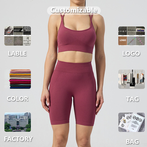 Conjunto de entrenamiento de manga larga para <span class=keywords><strong>mujer</strong></span>, <span class=keywords><strong>kit</strong></span> de ropa de gimnasio de manga larga, levantamiento de glúteos, conjuntos de Fitness de 2 piezas para Yoga y gimnasio, venta al por mayor, más popular de la marca de los dos en el mundo - Product Image 2
