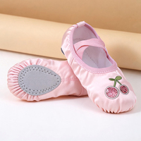 Zapatillas de Ballet de Satén para Niñas, con Bordado de Dibujos Animados, Suela Suave, Calzado de Danza para Entrenamiento y Actuaciones en Escenario