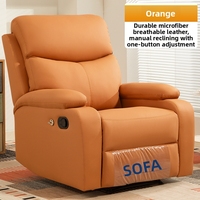 Canapé-lit individuel avec fauteuil inclinable à commande manuelle pour la détente, idéal pour le home cinéma et le salon
