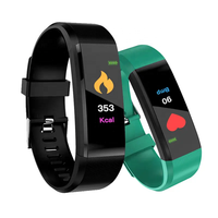 Nouveautés 2024 Bracelet intelligent étanche IP67 avec moniteur de fréquence cardiaque, application Fitpro, podomètre, montre connectée sportive 115 Plus avec moniteur de sommeil