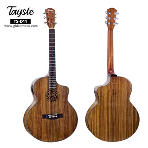 Tayste 40 인치 특수 로즈 중공 조각 사운드 홀 풀 월넛 바디 어쿠스틱 기타 도매