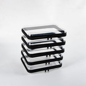 Estuche de Almacenamiento de Cosméticos Transparente, Rígido y Duradero, con Cierre, Gran Capacidad, Impermeable, para Viaje - Product Image 3