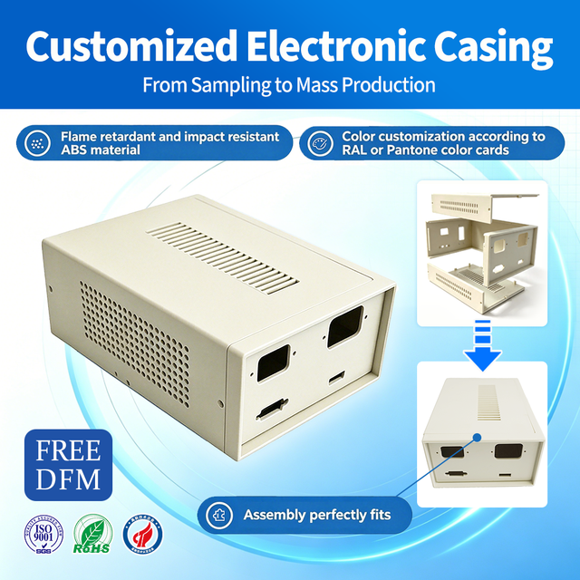 Custom Flame Retardant ABS Electronic Casing With One-stop Service From Design to Assembly Plastic Product Parts