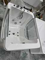 Baignoire autoportante en acrylique pour bébé, baignoire de massage, spa pour bébé thermostatique d'intérieur pour le surf avec fenêtre en verre, piscine pour enfants, spa