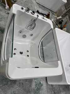 Bañera Acrílica Independiente para Bebés, Bañera <span class=keywords><strong>de</strong></span> Masaje, <span class=keywords><strong>Spa</strong></span> Termostático Interior para Bebés con Ventana <span class=keywords><strong>de</strong></span> Vidrio, Piscina Infantil - Product Image 3
