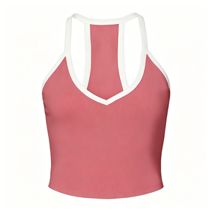 Paquete de 4 Camisetas de Tirantes Deportivas de Color Sólido para Mujer con Ribete Blanco en Contraste, Camisetas sin Mangas Casuales de Punto - Product Image 3