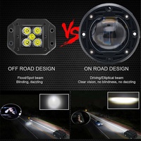 Mini projecteur de moto auxiliaire à LED 30W pour la conduite d'un camion, pick-up, lumière de travail en aluminium
