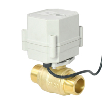 TONHEFLOW katup bola kuningan elektrik, kontrol proporsional cerdas WIFI 2 arah benang NPT untuk rumah pintar