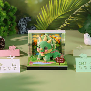 Bloc-notes 3D Triceratops, calendrier de bureau, bloc-notes <span class=keywords><strong>dinosaure</strong></span>, décoration, papeterie animale mignonne, cadeau d'anniversaire personnalisé de luxe pour garçons - Product Image 4