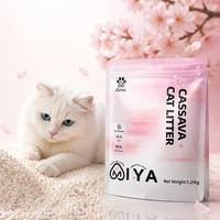 Litière pour chat en manioc 3s à agglomération rapide, 0,1% de poussière, 98,1% de contrôle des odeurs, fibres végétales naturelles, jetable aux toilettes, biodégradable, OEM, vente en gros