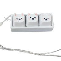 Capuchons de touches PBT personnalisés à sublimation thermique avec motif chien mignon, détachables et remplaçables, pour testeur de commutateurs de clavier mécanique et porte-clés
