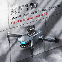 طائرة بدون طيار صغيرة JHD KF110 مع كاميرا احترافية بدقة 4K، واي فاي 2.4 جيجاهرتز، نظام تحديد المواقع العالمي، محرك بدون فرش، تحكم عن بعد