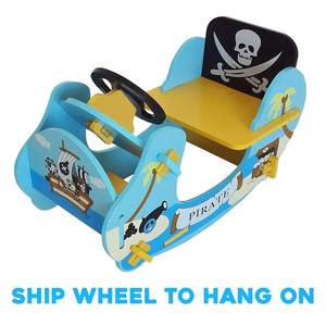 Chaise à <span class=keywords><strong>bascule</strong></span> en bois pour enfants, à thème de Pirate, assemblage facile, 1 pièce, chaise à <span class=keywords><strong>bascule</strong></span> pour bébés - Product Image 2