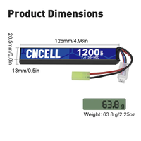 Usine personnalisée chine Airsoft accessoires 7.4V Lipo batterie 1200mAh pour Airsoftgun Airsoft bbs Airsoft fusil